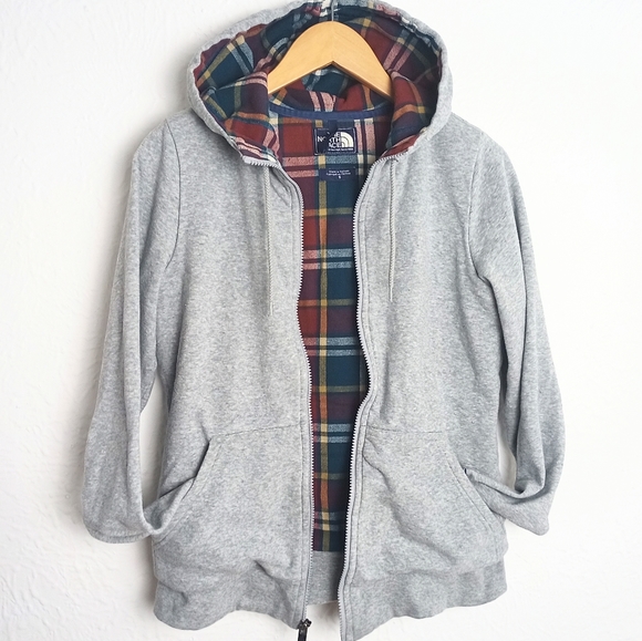 The North Face Gray Full Zipped Hoodie Size S - Picture 1 of 7